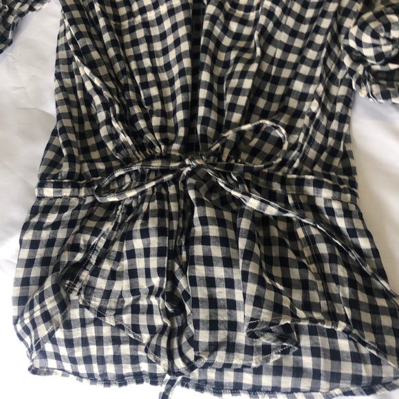 Joe fresh maternity plaid tie front top - Picture 3 of 3